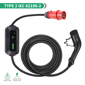 LED ile elektrikli araç taşınabilir araç şarjı tip 2 tip 1 - Product Image 6