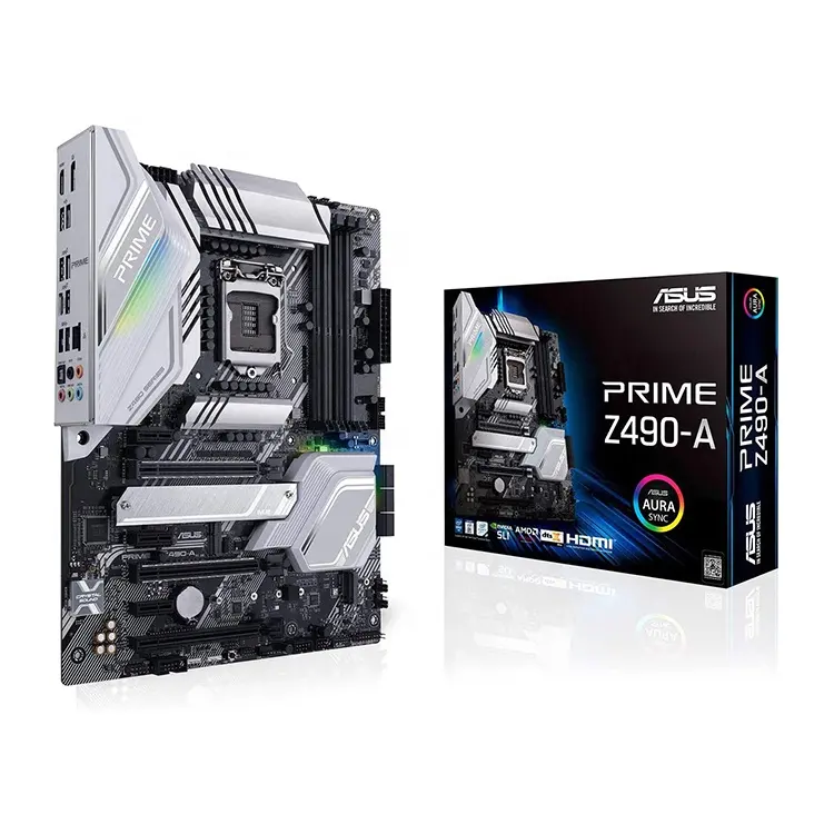 ASUS Prime Z490-A LGA 1200 ATX soporte Intel 10th Gen CPU con doble M.2 Intel 2,5 Gb USB Ethernet 3,2 para escritorio
