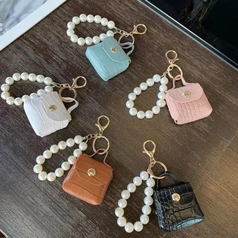 Baru Pu buaya earphone koin tas penyimpanan Set perhiasan Mini tas mutiara tas mewah kulit modis tas wanita