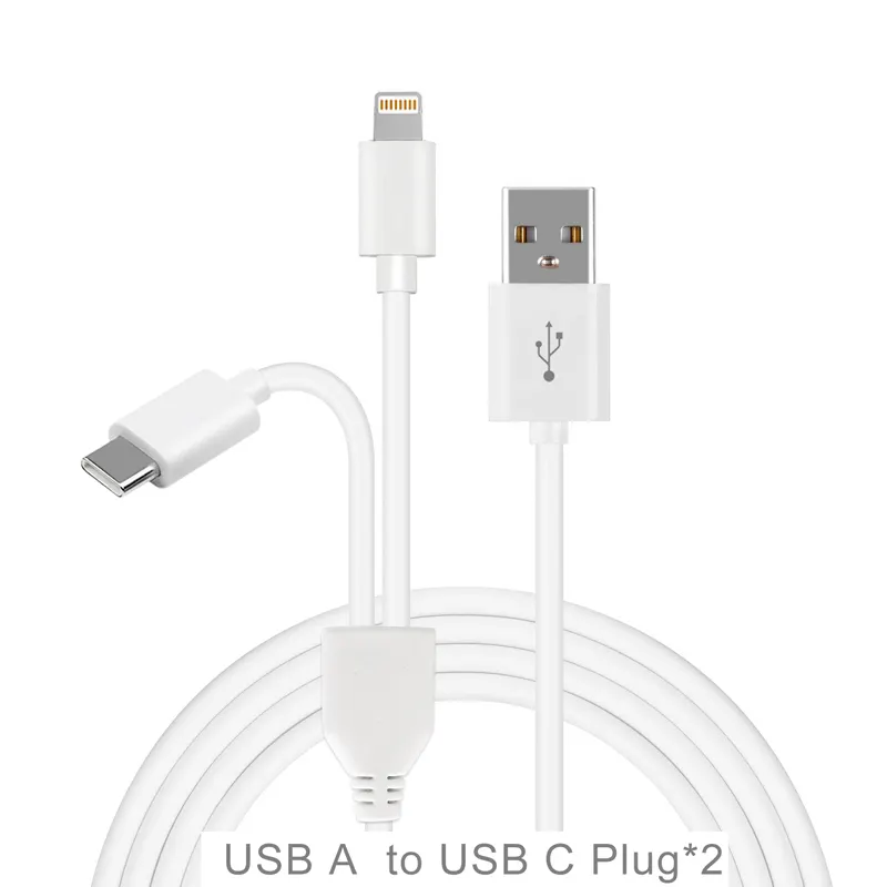 Cabo de carregamento USB tipo C para celular Android, melhor qualidade, luz multifuncional, carregamento de dados, preço barato, venda 2 em 1