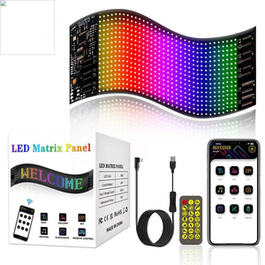 Carlightz แอปอัจฉริยะตั้งโปรแกรมได้ DIY LED RGB สีโกรธตาแผงแสดงผลเคลื่อนไหวสำหรับรถยนต์รถบรรทุกอุปกรณ์เสริมแสงปีศาจ