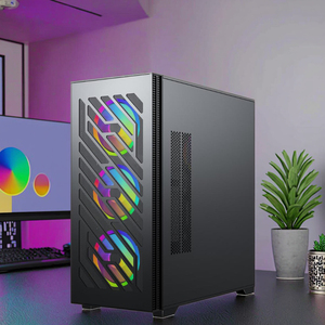 Cao cấp màu đen đầy đủ tháp PC trường hợp với từ cửa trượt S-i930V2 - Product Image 2