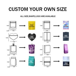 Kraft kese Doybag fabrika toptan gıda sınıfı ayakta isı mühür baskılı çay özel gıda Kraft kağıt torba - Product Image 5
