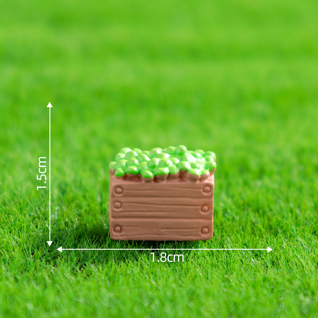 4 # feuille verte boîte en bois