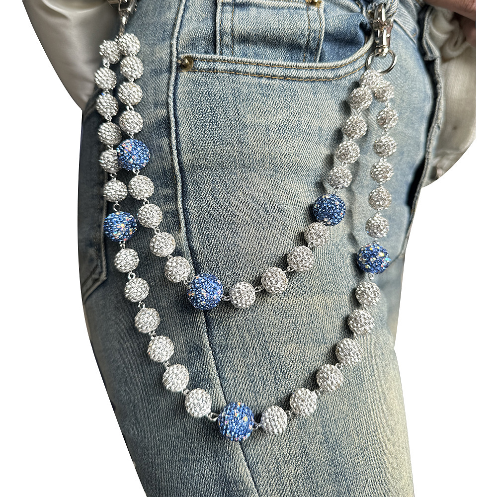 White stars blue beads (12 16mm beads)