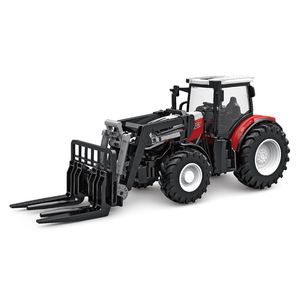 Plastik küçük RC traktör 2.4G 6 kanal 1/24 ölçekli elektrikli ışık pencere kutusu ölçekli Model araba 1:24 Set kedi yükleyici Rc 1:24 CN;GUA - Product Image 1