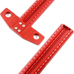 T Type Line Ruler Woodworking Ruler Carpenter Measuring High-precision <strong>Scriber</strong> <strong>Hole</strong> Scale Ruler Marking Gauge DIY Tools - Product Image 6