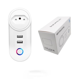 สมาร์ทซ็อกเก็ต10A 16A US EU UK AU Israel BR WIFI,พร้อมตัวจับเวลาควบคุมระยะไกล USB คู่แอปสมาร์ทไลฟ์รองรับ Alexa Google - Product Image 1