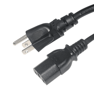 3-Prong güç kablosu 3 Feet siyah NEMA 5-15P IEC 60320 C13 16AWG 13A çoğu adet monitör tarayıcıları ile çalışır - Product Image 4