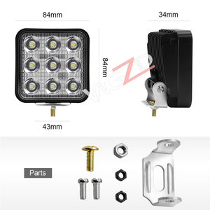 36Wワークライト9SMDLedランプ (カートラックトラクターボート用) 4x4Ledワークランプ12V24Vスポット<span class=keywords><strong>LED</strong></span>ワークライトバーストロボ電球