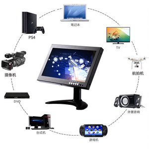 ソースファクトリーモニター78 10 1213インチポータブルデスクトップフルカラーHD産業用LEDモニター (VGA AV BNC HD-MI付き) - Product Image 5