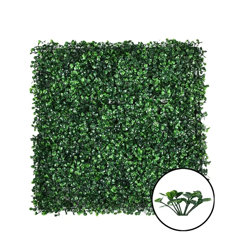 인공 식물 벽 패널로 장식을 높이십시오-50x50cm 및 1x1m 정원 현대 호텔 잔디 플라스틱 식물 녹색 색상