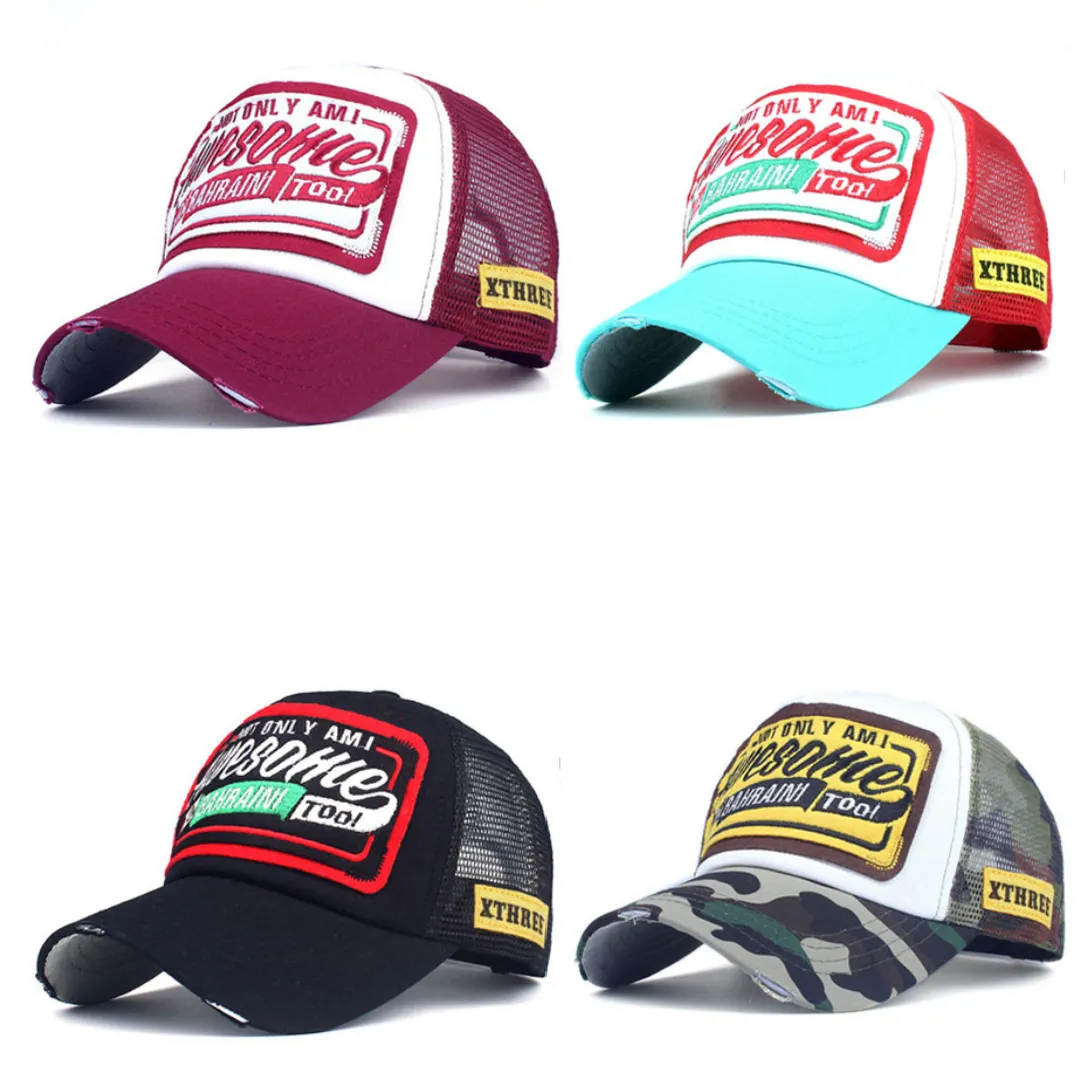 Оригинальный производитель, оптовая продажа, вышитая шляпа-тракер, винтажная потертая сетчатая шляпа-тракер Дубая с пользовательским логотипом