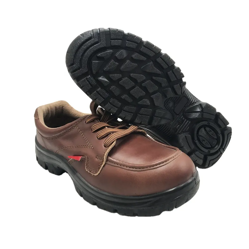 Sapatos de segurança impermeáveis de couro vermelho do dedo do pé, pioneer k2 em kuesperar qatar
