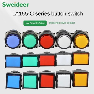 Pulsante momentaneo autobloccante in plastica da 16mm 3pin 6pin per iniziare le macchine Arcade di forma rettangolare/quadrata/rettangolare - Product Image 2