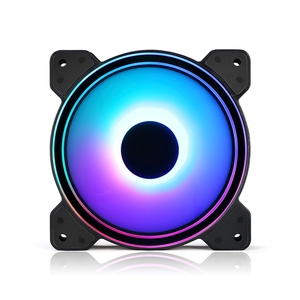 Precio de fábrica, ventilador de caja de PC de 120mm, radiador de ordenador para juegos, 5V, 5 anillos, luz exterior interior, ventilador de refrigeración ARGB con función PWM