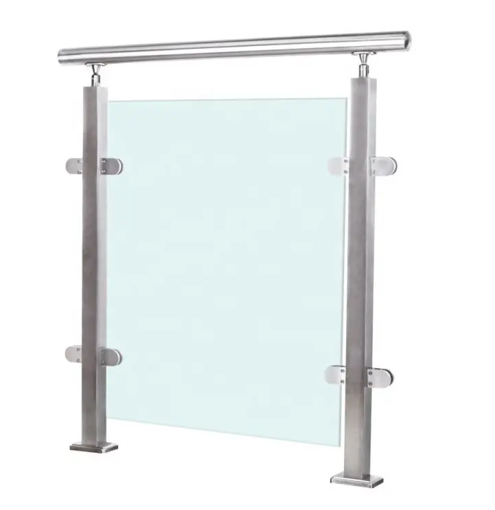 Barandilla de cristal de acero inoxidable para balcón, barandilla decorativa para interior, comercial, precio/Exterior