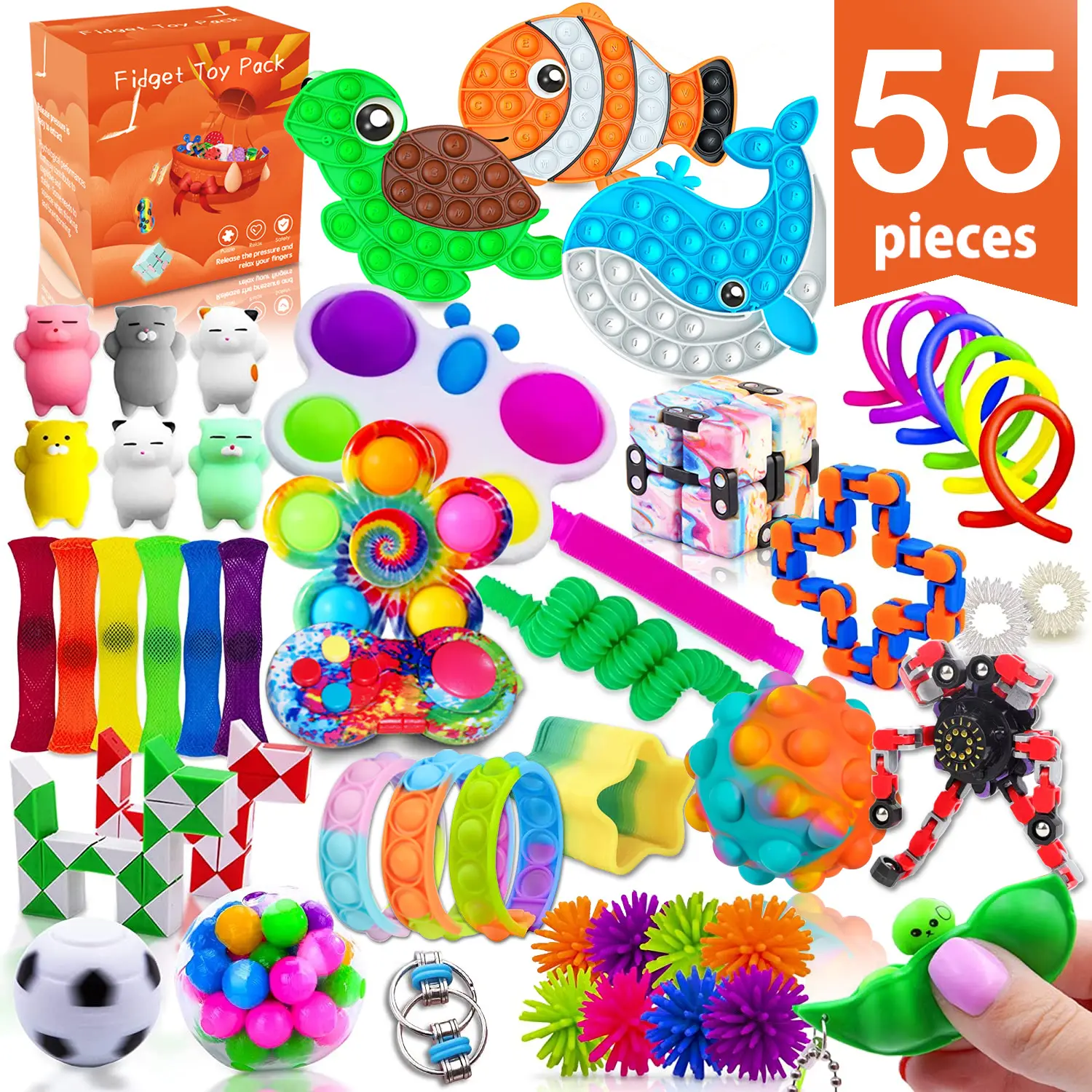 Kinder ferien Weihnachts spielzeug Geschenk verpackung Dekompression Squeeze Spielzeug Set Sensory Fidget Spielzeug Pack Set