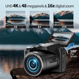 NBD YouTube กล้องวิดีโอวิดีโอ vlogging หน้าจอ3.7นิ้ว4K 16X 64MP WiFi กล้องวิดีโอออโต้โฟกัสกล้องดิจิตอล - Product Image 4