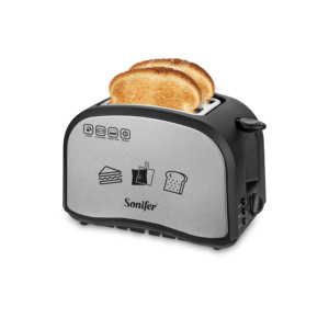 Sonifer SF-6179 Home Kitchen 3.2CM 6-speed <strong>Temperature</strong> <strong>Control</strong> Toaster Automatic Pop up Electric 2 Slice Bread Toaster - Product Image 1