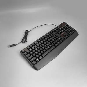 Gran Universal USB con cable 104 teclas Compatible con teclado de oficina negro único ruso español Idioma teclado de computadora K-2015T - Product Image 4