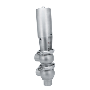2.5 "SS304 SS316L不锈钢环卫21型气动换向截流水应用三通分流阀 - Product Image 5