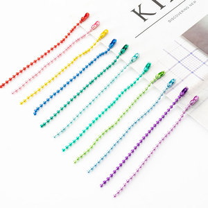 Conectores de cadena con cuentas de bola de 2,4mm, 100 Uds., collar de colores para DIY, llavero con etiqueta de perro, fabricación de accesorios de joyería, componentes para manualidades - Product Image 2