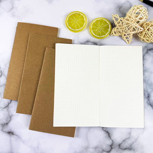 Diario del estudiante Cuadernos Libro de ejercicios Papelería Oficina Simple Papel Kraft Cuaderno marrón Bloc de notas Forrado Punto en blanco - Product Image 1