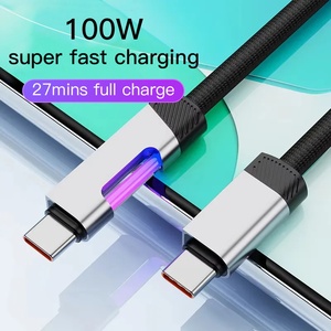 USB 3.0ไนลอนยาว1ม. สายชาร์จข้อมูลชนิด C สำหรับ Apple Huawei พร้อมไฟหลากสีชาร์จ3A - Product Image 5
