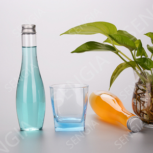 Hot Selling Free Sample Transparent 300ml 10oz <strong>Unique</strong> Shape Plastic <strong>Juice</strong> Bottles Logo Printing Disposable Fresh <strong>Juice</strong> With Caps - Product Image 1