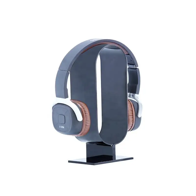 Présentoir pour casque bluetooth en acrylique personnalisé présentoir de produits pour casque électronique présentoir de bureau portable pour casque d'écoute