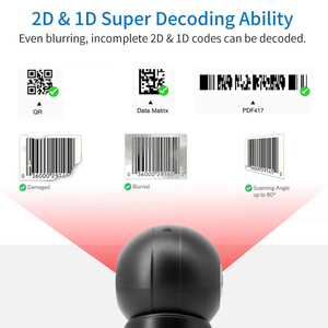 Escáner de código de barras omnidireccional 2d 1d 2d Qr Code lector de código de barras de escritorio para tienda de supermercado lector de matriz de datos de detección automática - Product Image 2