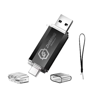 U盘闪存盘记忆棒香槟金黑色双向接口Type-C USB发送挂绳免费样品16G - Product Image 2