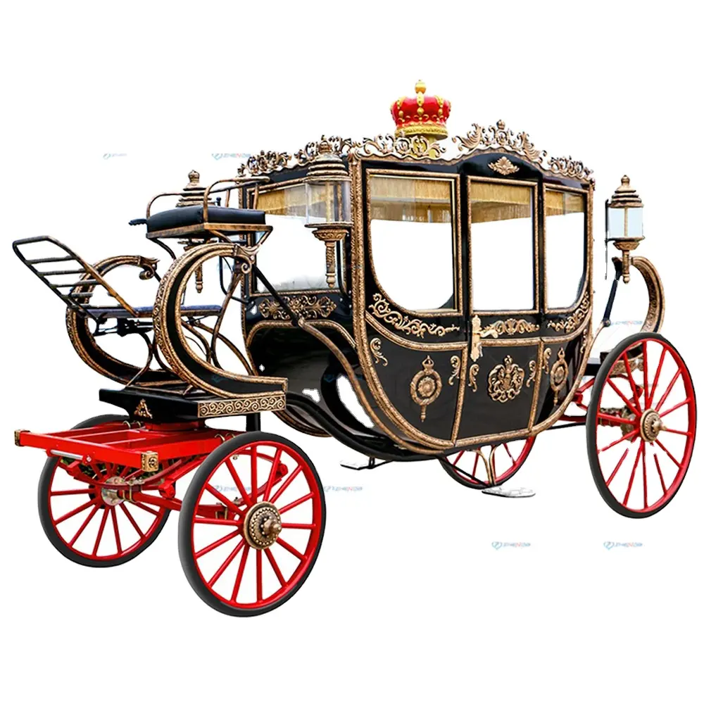 Nhà Máy Giá Giáng Sinh Triển Lãm Horse Wagon Trung Quốc Ngựa Giỏ Hàng Nhà Sản Xuất Cinderella Hoàng Gia Vận Chuyển Cho Đám Cưới
