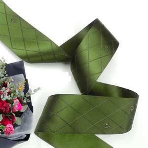 Custom 100% Polyester Satin <strong>Ribbon</strong> Single Face Fabric Roll in Solid <strong>Pattern</strong> <strong>With</strong> Custom Brand Logo for Gift Wrap &amp; Wedding Decor - Product Image 3