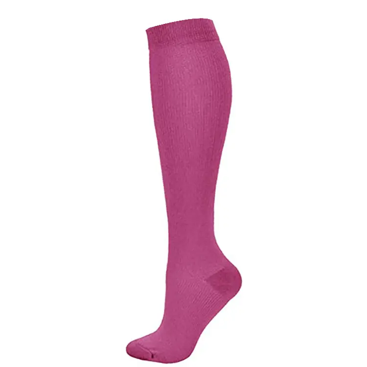 Calcetines deportivos de nailon hasta la rodilla Unisex, medias largas de compresión hasta la rodilla de 15-20mm Hg de cobre para aliviar el dolor