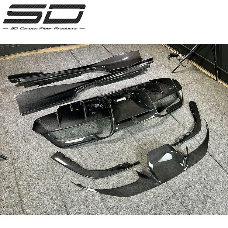 OEM Style Dry Carbon Fiber Car Front Bumper Splitter For Ferrari F8 2019-2021