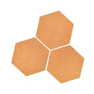 Baodi 20*17.5*0.6cm Hexagonal <strong>Cork</strong> Board Self-Adhesive Photo <strong>Wall</strong> Sticker for Publicity Column Use As Message Board - Product Image 1