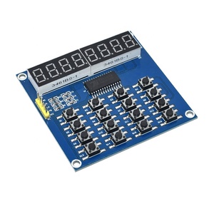 TM1638 Digitale LED-Anzeige 8-Bit-Digitalröhrenplatine 3-Draht 16 Tasten 8-Bit-Tastatur-Scan und KEY-LED-Modul für Arduino