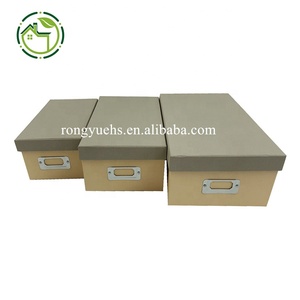 Organizzatore da scrivania ecologico personalizzato all'ingrosso nidificato set di scatole di carta decorative in cartone da 3 pezzi - Product Image 4