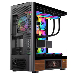 KINPOWER pannello laterale in vetro temperato Mid Tower ATX Gaming PC Case con schermo LCD Monitor del Computer Case OEM ODM - Product Image 3