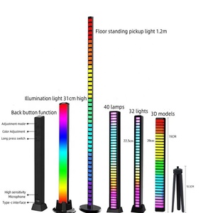 ไฟ LED ควบคุมด้วยเสียง RGB แบบชาร์จได้โคมไฟจังหวะดนตรี