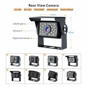 Monitor de visión trasera para coche, Kit de sistema de cámara de marcha atrás de 7 pulgadas, Tft, Lcd, 1080P, resistente, 24 voltios, semirremolque, camión - Product Image 4