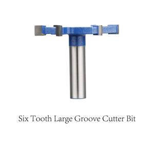 ソリッドカーバイド用6フルート<span class=keywords><strong>T</strong></span>タイプスロットカッタールータービットウッドケイビングカッター用CNCルータービット - Product Image 2