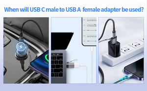 Convertidor OTG USB tipo C macho a USB 3,0 hembra, transferencia de datos de 5Gbps, para computadora portátil, PC, tableta, teléfono inteligente, carcasa de aluminio duradera - Product Image 5