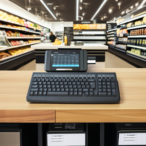 Оптовая продажа, заводская цена, KB101 программируемая клавиатура кассира POS с считывателем магнитных карт для системы точек продаж - Product Image 2