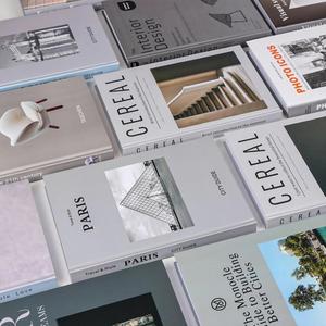 Sert kabuk yabancı dil simülasyon dergisi kitaplar gri kapak okunabilir model oda ekran dekorasyon kitapları - Product Image 2