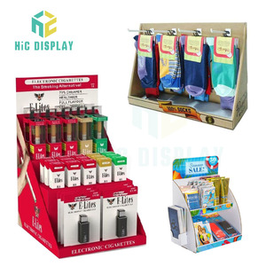 Bandeja de exhibición superior de 2 neumáticos de cartón, gancho de papel corrugado, exhibición al por menor, tienda, accesorios de teléfono, caja de mostrador, barato - Product Image 1