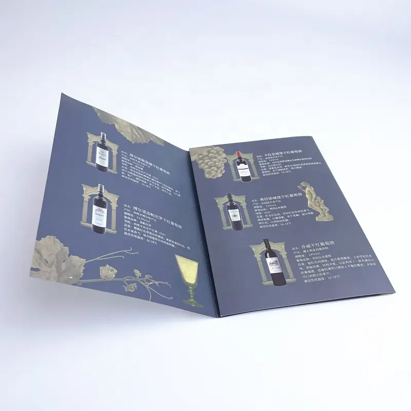 Libretto di gioielli carta di cartone volantini personalizzati servizio Brochure Video opuscolo piegato volantino stampa Brochure pubblicitaria