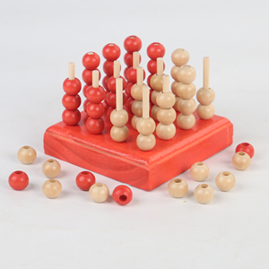 Four in a Row Wooden Strategy Game Connect Four Chess Educational <strong>Toy</strong> Thinking Game for Kids Adults - Product Image 4